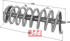 Spiralpakkervalse 2300mm - venstre