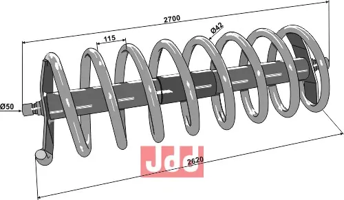 Spiralpakkervalse 2700 - høyre - JDD Utstyr