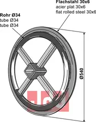 Pakker ring &#216;540mm