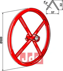 Pakker ring &#216;600 - 1 stk. Vogel u. Noot