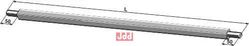 Firkantet aksel 720 - M27x2 - JDD Utstyr