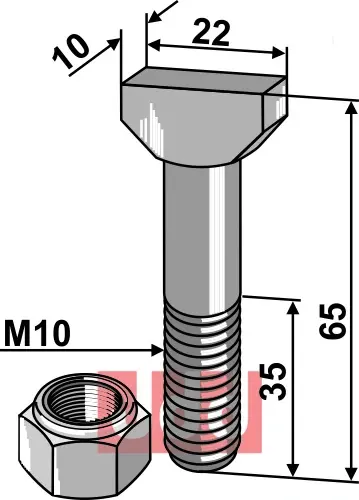 Bolt M10x65 - JDD Utstyr