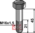 Bolt M16x1,5x45 - 12.9