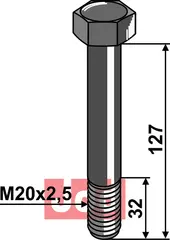 Bolt M20x2,5x127 - 10.9 Gilbers