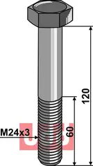 Bolt M24x3x120 - 10.9 Bednar/Strom