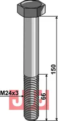 Bolt M24x3x150 - 10.9 Bednar/Strom