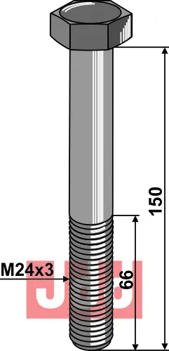 Bolt M24x3x150 - 10.9 - JDD Utstyr