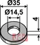 Skive &#216;35x4x&#216;14,5 Agromec
