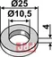 Skive &#216;25x4x&#216;10,5 Agria