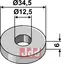 Skive &#216;34,5x6x&#216;12,5 AS