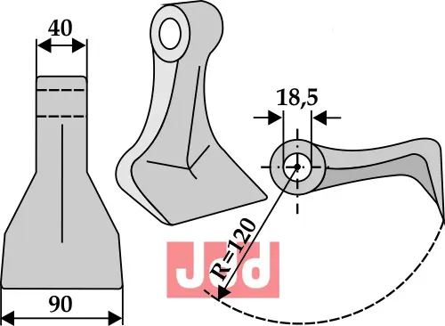 Hammerkniv 90mm - JDD Utstyr