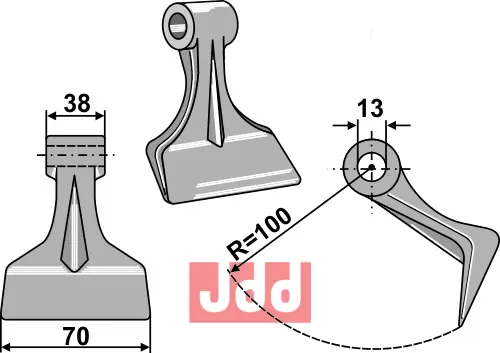 Hammerkniv 70mm - JDD Utstyr