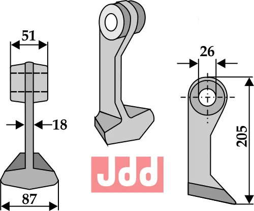 Hammerkniv 87mm - JDD Utstyr