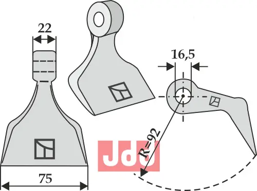 Hammerkniv 75mm - JDD Utstyr