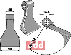 Hammerkniv 90mm Lagarde