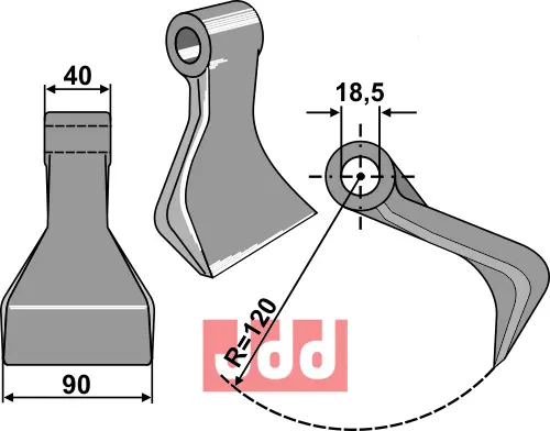 Hammerkniv 90mm - JDD Utstyr