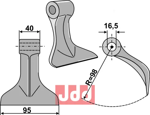 Hammerkniv 95mm - JDD Utstyr