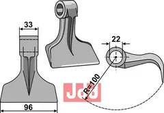 Hammerkniv 96mm Nobili