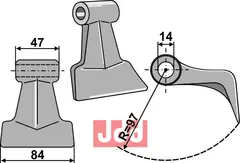 Hammerkniv 84mm Agrimaster