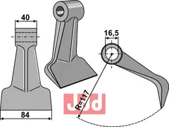 Hammerkniv 84mm Tierre