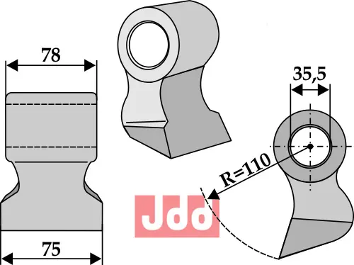 Hammerkniv 75mm - JDD Utstyr