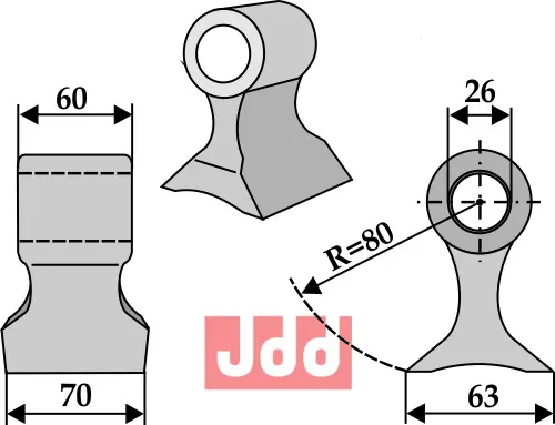 Hammerkniv 70mm - JDD Utstyr