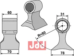 Hammerkniv 70mm Seppi