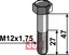 Bolt M12x1,75x47 - 10.9 Carroy et Giraudon