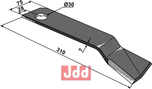 Slagjern - høyre - JDD Utstyr