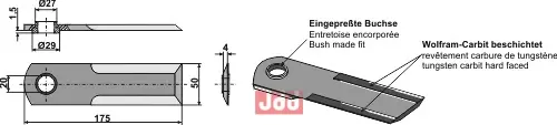 Halmsnitter kniv - JDD Utstyr