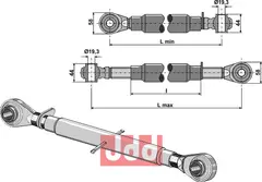 Toppstag M30x3,5 standard