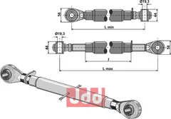 Toppstag M30x3,5 standard