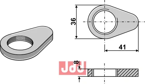 Kontramutter for topstang - JDD Utstyr