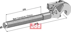 Toppstags ende for hurtigkobler 1.3/4&quot;