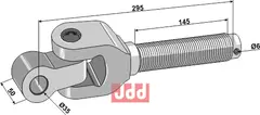 Toppstags ende med kryssledd 1 3/4&quot;