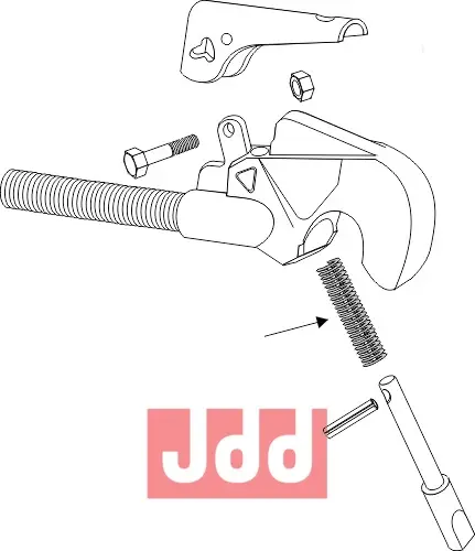 Fjær for topstangs krog gl. modell - JDD Utstyr