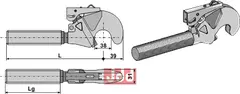 Toppstags ende for hurtigkobler  M24x3