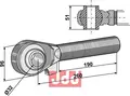 Toppstags ende med kule  M42x3 - 190