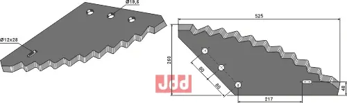 Formikser kniv venstre - JDD Utstyr