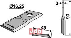 Kniv Passer til mange fabrikater