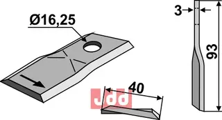 Kniv Passer til mange fabrikater