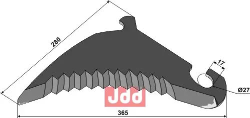 Kniv til rundballepresser - JDD Utstyr