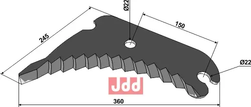 Kniv til rundballepresser - JDD Utstyr