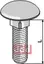 Bolt M8x70 8.8 u. Mutter - galvanisert