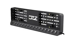 OZZ LP1 Fjernlys LED-bar med nummerskilt sort ramme