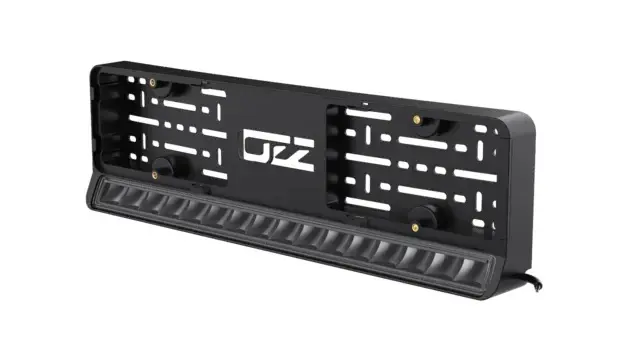 OZZ LP1 Fjernlys LED-bar med nummerskilt sort ramme 