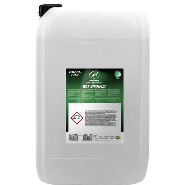 Turtle Wax Pro Greenline Waxshampo Svanemerket bilshampo, 25 L 