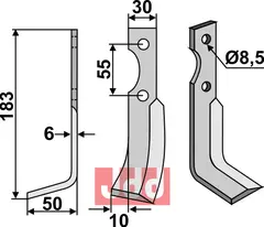 Fres kniv venstre Carraro Antonio