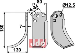 Fres kniv venstre Agritalia/Carraro S.p.A.