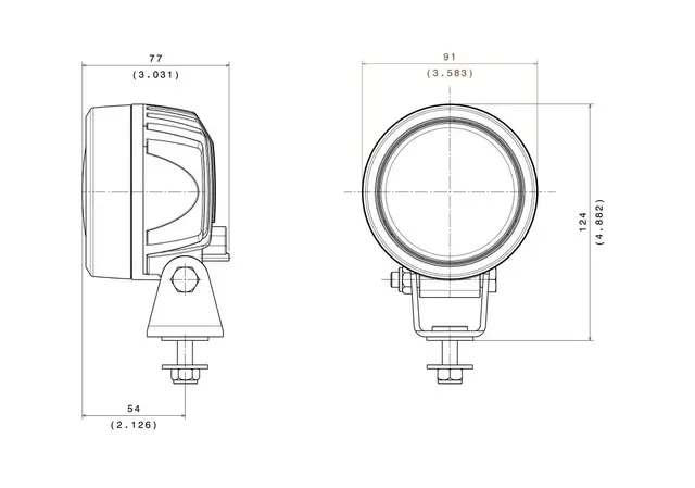 ABL Arbeidslys LED Rund Kompakt RLA 2000 Lumen 